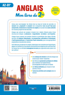 Anglais. Mon livre de Seconde (2de) (A2-B1+) - Nouveau programme 2025