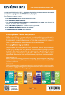 Géographie de la population : démographie, distribution spatiale ; Géographie de l’Union européenne - CAPES d'histoire-géographie