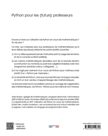 Python pour les (futurs) professeurs