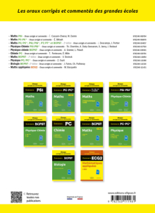 Oraux corrigés et commentés de Physique-Chimie PSI/PSI* - 2e édition
