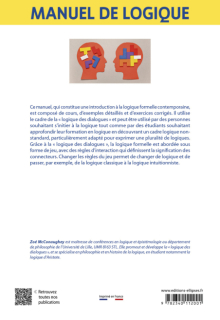 Manuel de logique. Introduction à la logique des dialogues - Exercices corrigés