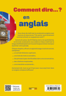 Le vocabulaire indispensable en anglais - A1-A2