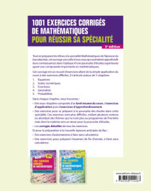 1001 exercices corrigés de Mathématiques - Première - Pour réussir sa spécialité - 3e édition