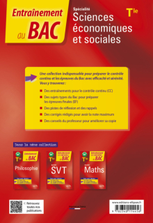 Terminale. Spécialité Sciences économiques et sociales