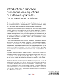 Introduction à l’analyse numérique des équations aux dérivées partielles - Cours, exercices et problèmes