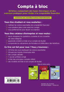 Compta à bloc - 30 fiches de cours et d'exercices corrigés pour s'initier à la comptabilité financière - 6e édition