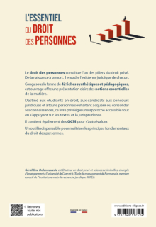 L'essentiel du droit des personnes