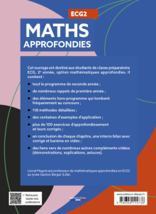 Maths approfondies - ECG2 - Méthodes, exercices et corrigés vidéo