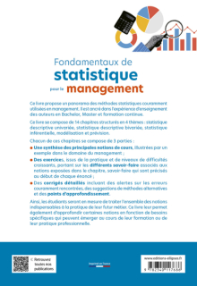 Fondamentaux de statistique pour le management - Exercices d’application et problèmes corrigés avec rappels de cours