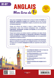 Anglais - Mon livre de 1re - Nouveau programme 2026 - Tronc commun (B1-B1+)
