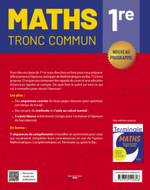 Maths Tronc Commun 1re - Entraînement à l’épreuve anticipée du Bac