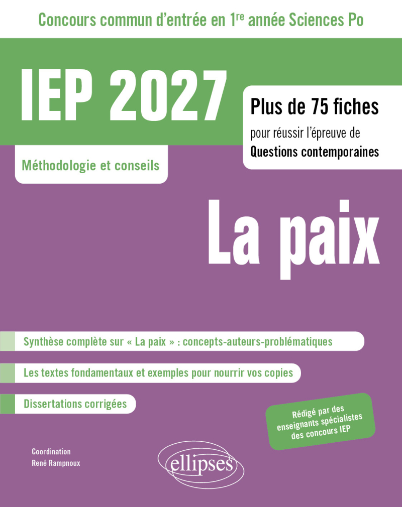 Concours commun IEP 2027. Plus de 100 fiches pour réussir l'épreuve de questions contemporaines - Nouveau thème / Le vivant - édition 2027