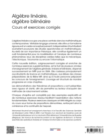 Algèbre linéaire, algèbre bilinéaire
